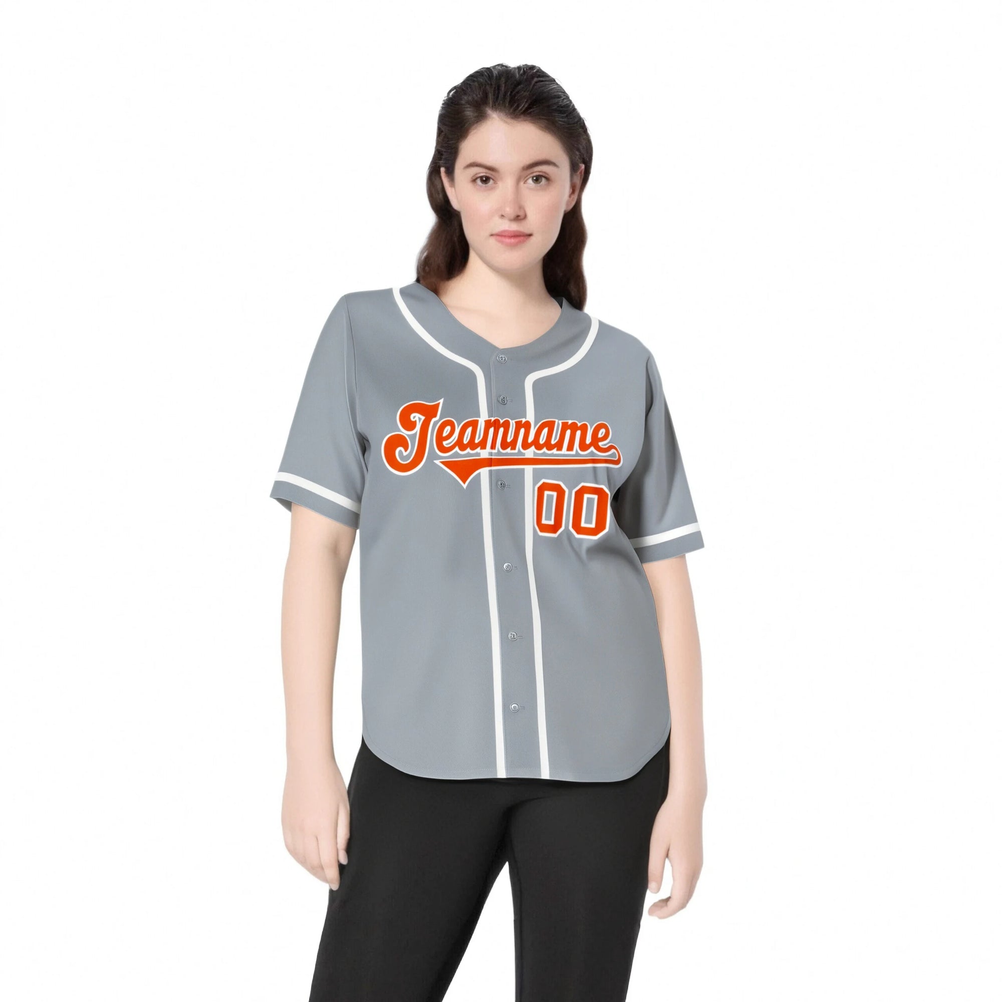 Custom Gray Orange-White Classic Style Authentic Baseball Jersey