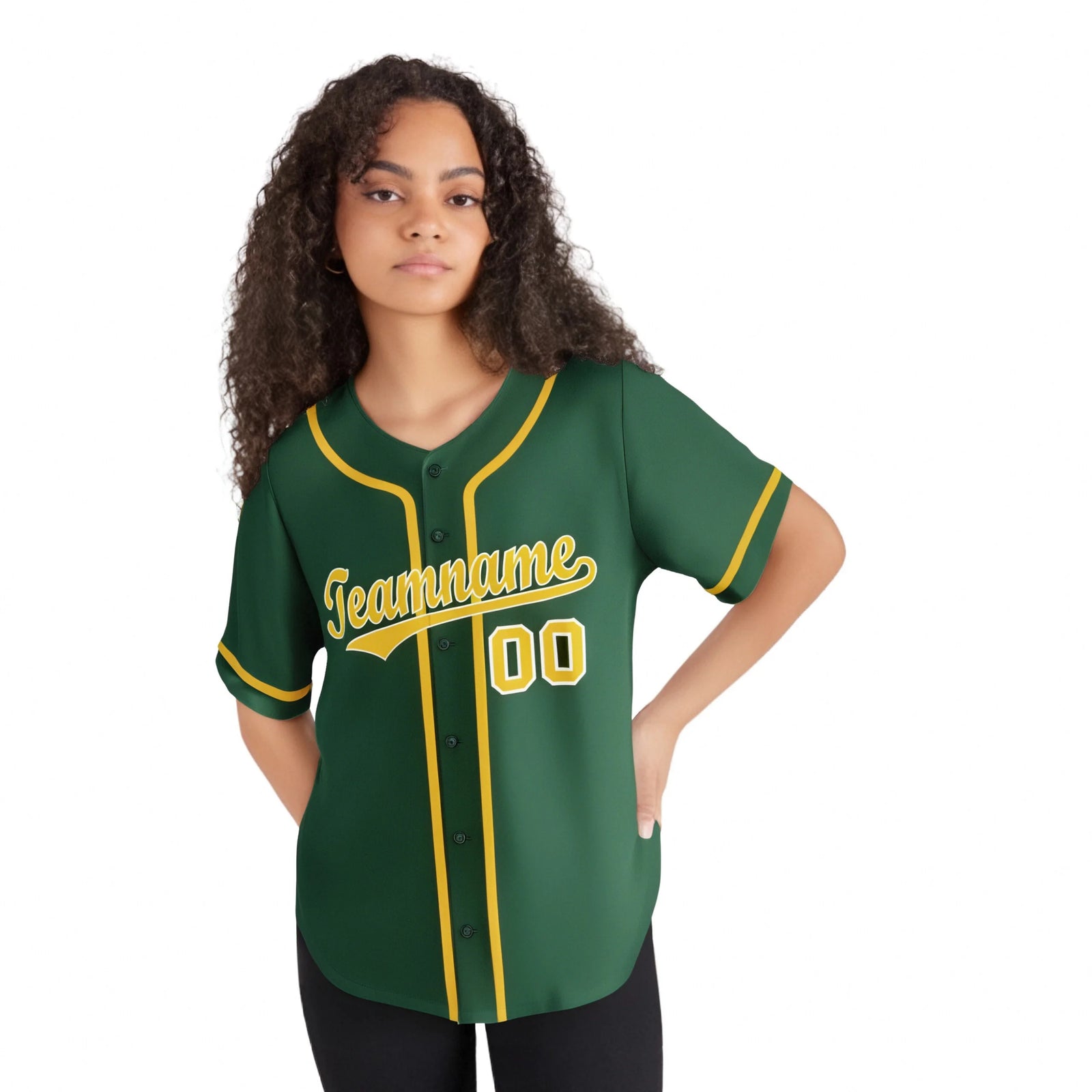 Custom Green Glod Classic Style Authentic Baseball Jersey