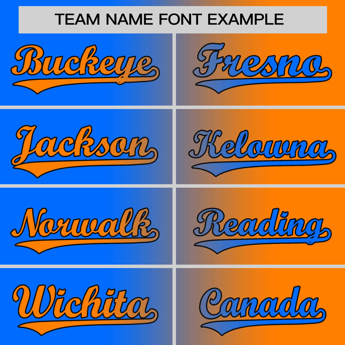 Custom Orange Blue Gradient Style Authentic Baseball Jersey