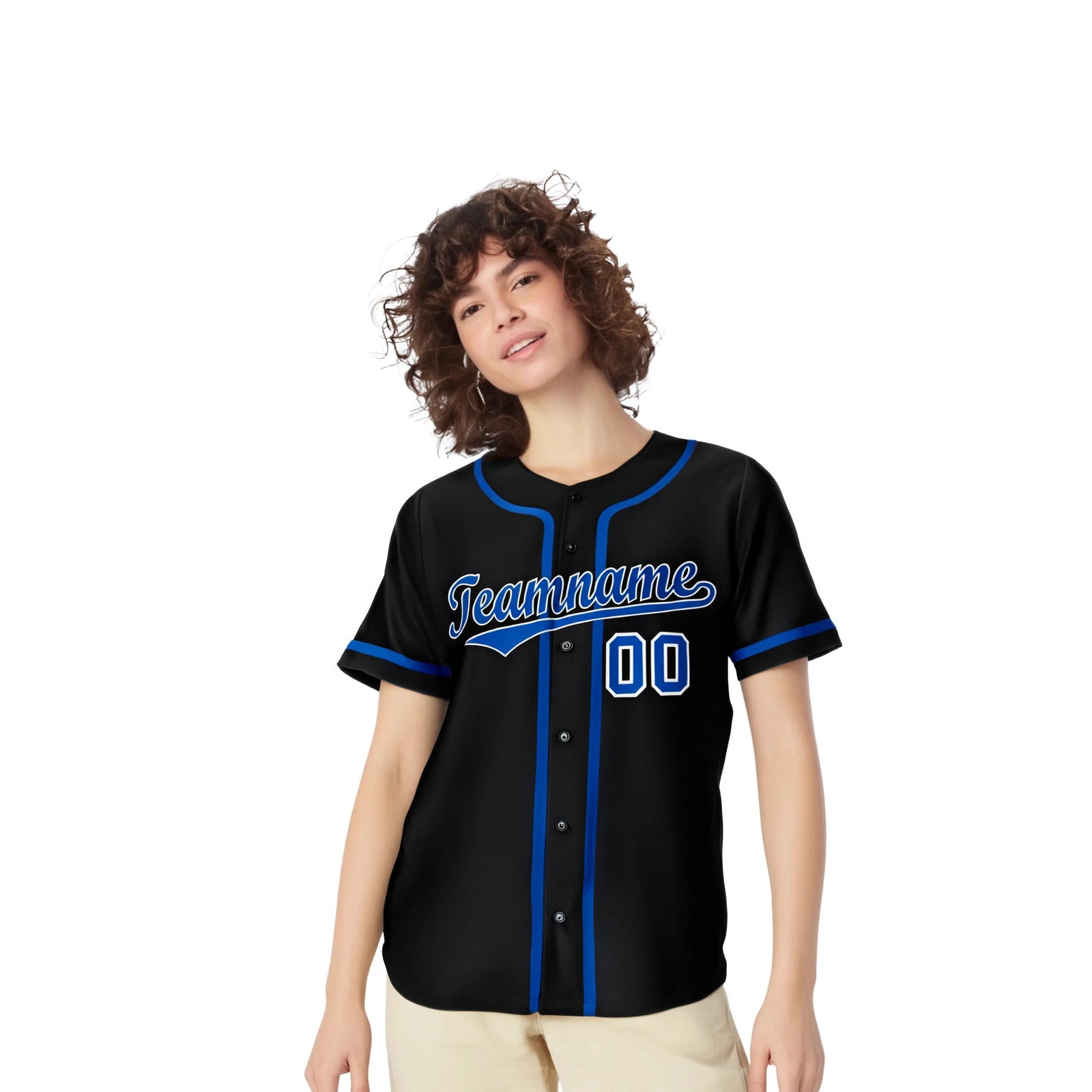 Custom Black Royal Blue Classic Style Authentic Baseball Jersey