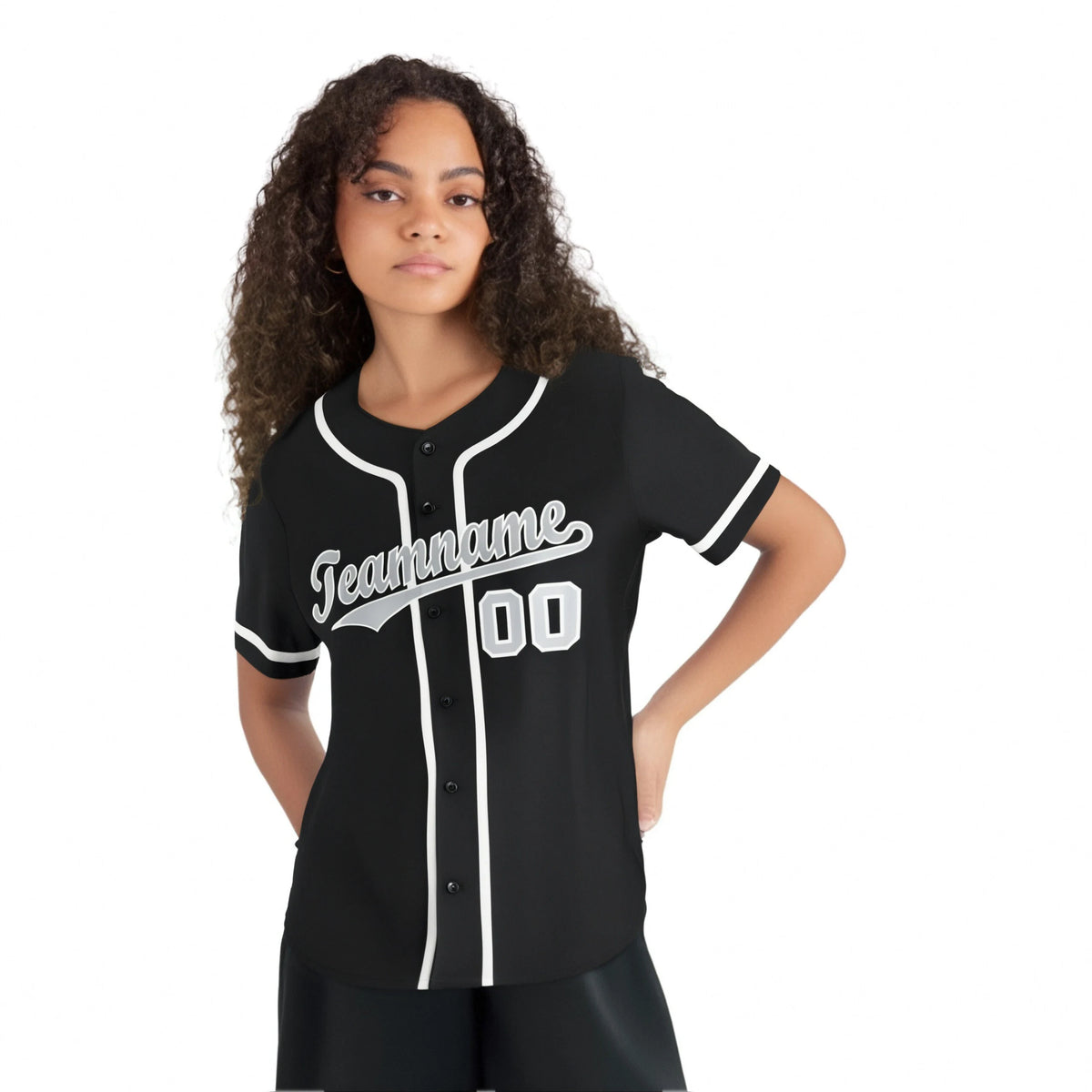 Custom Black Gray-White Classic Style Authentic Baseball Jersey