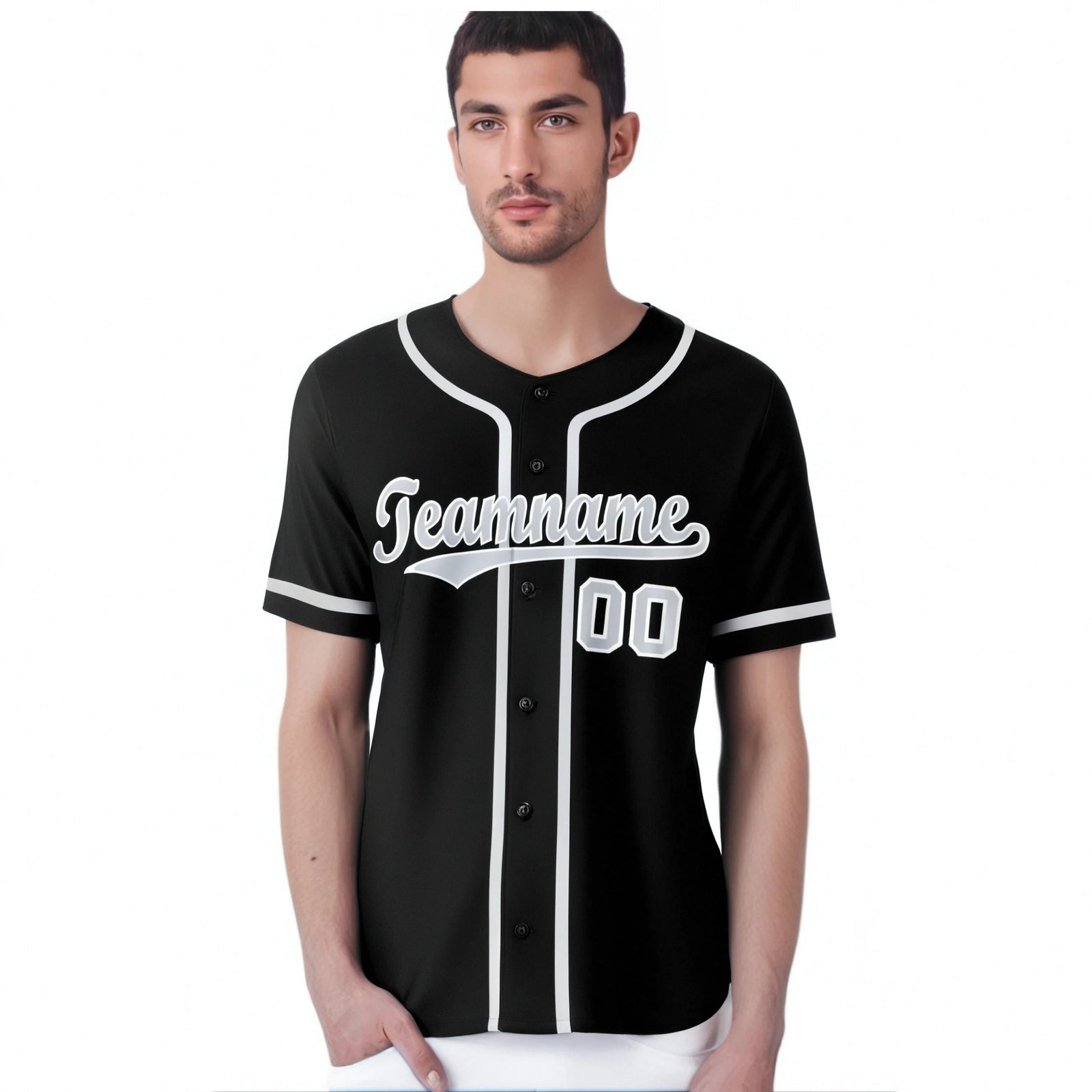 Custom Black Gray Classic Style Authentic Baseball Jersey