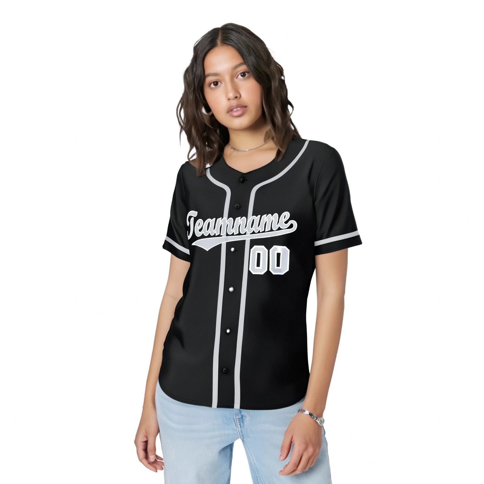 Custom Black Gray Classic Style Authentic Baseball Jersey