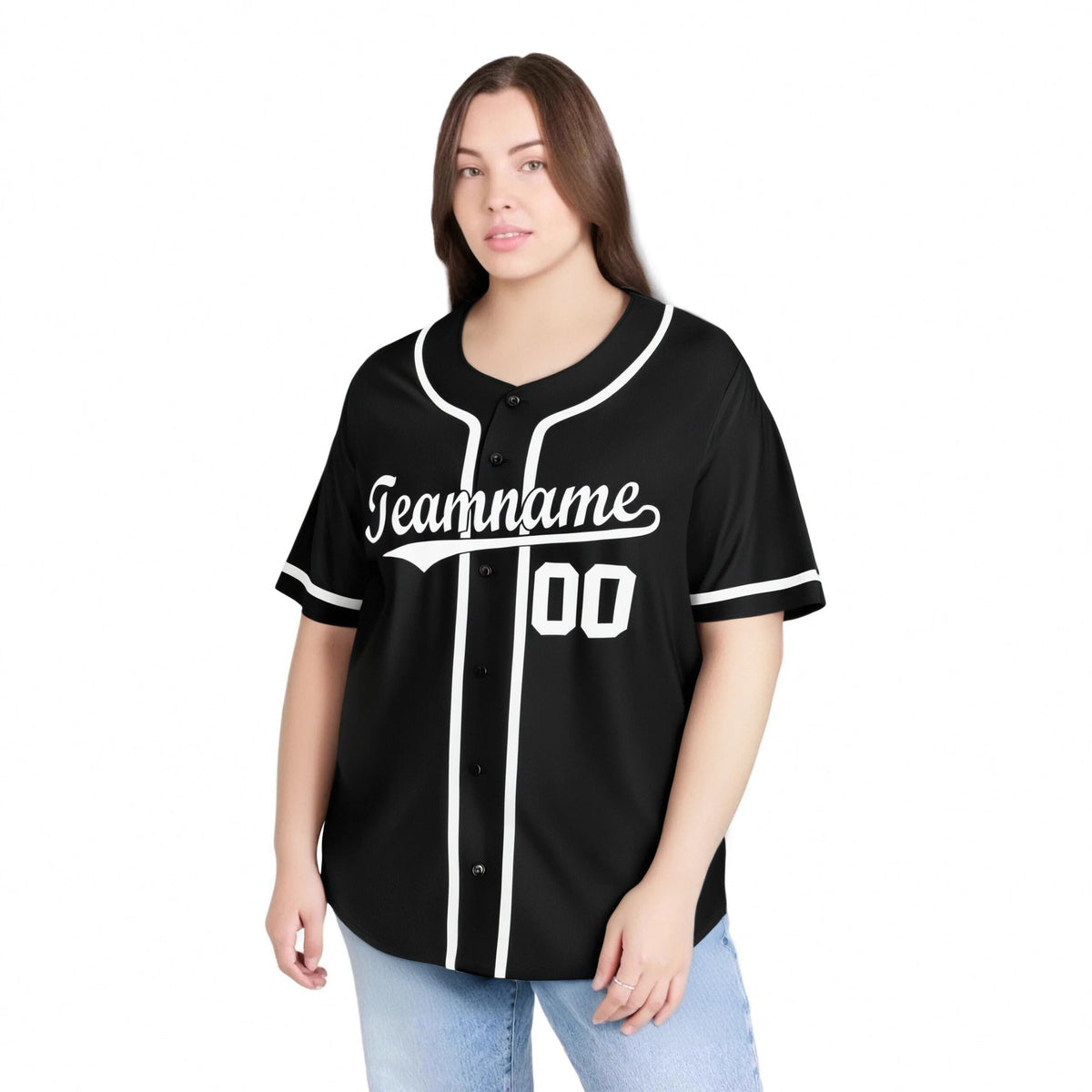 Custom Black White Classic Style Authentic Baseball Jersey