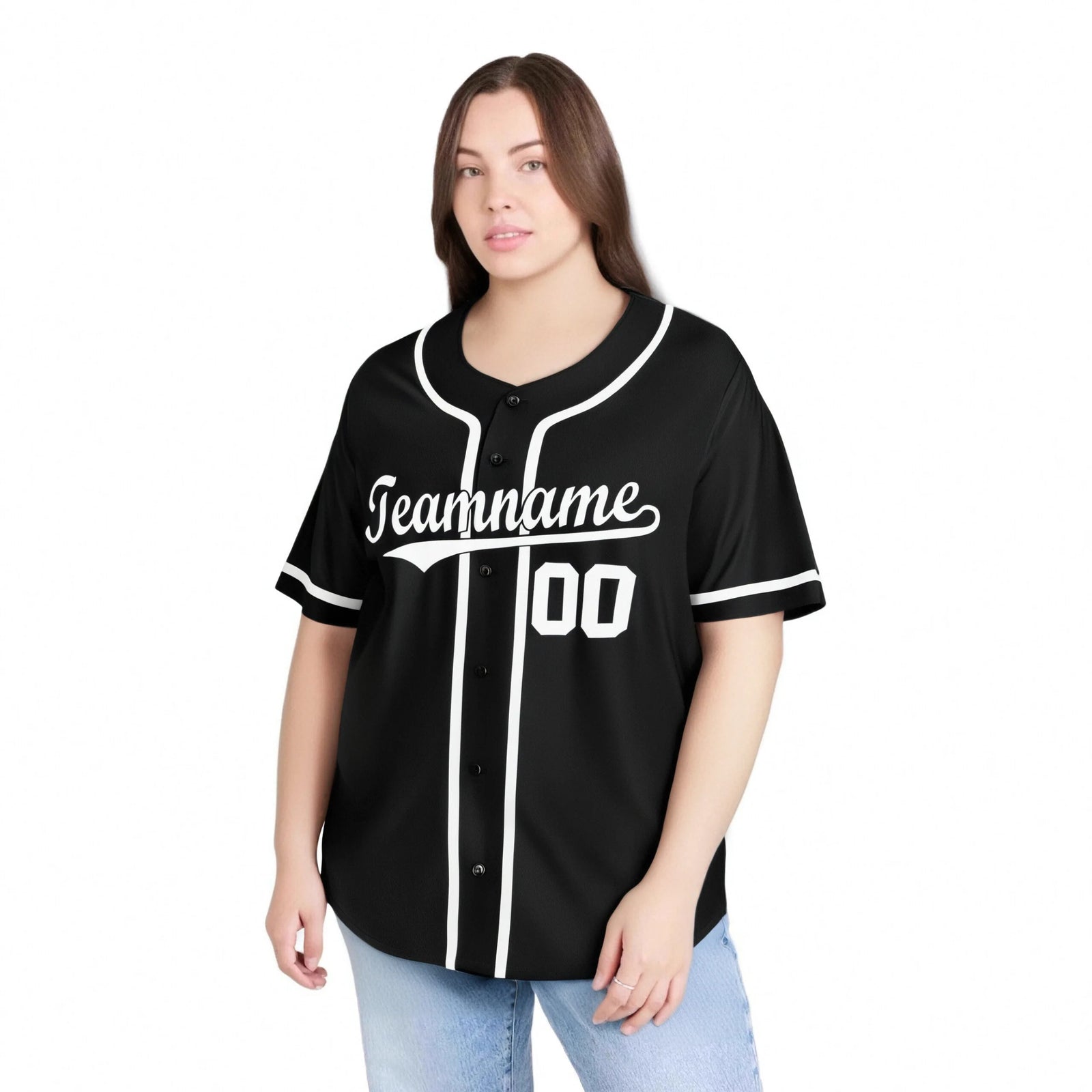 Custom Black White Classic Style Authentic Baseball Jersey