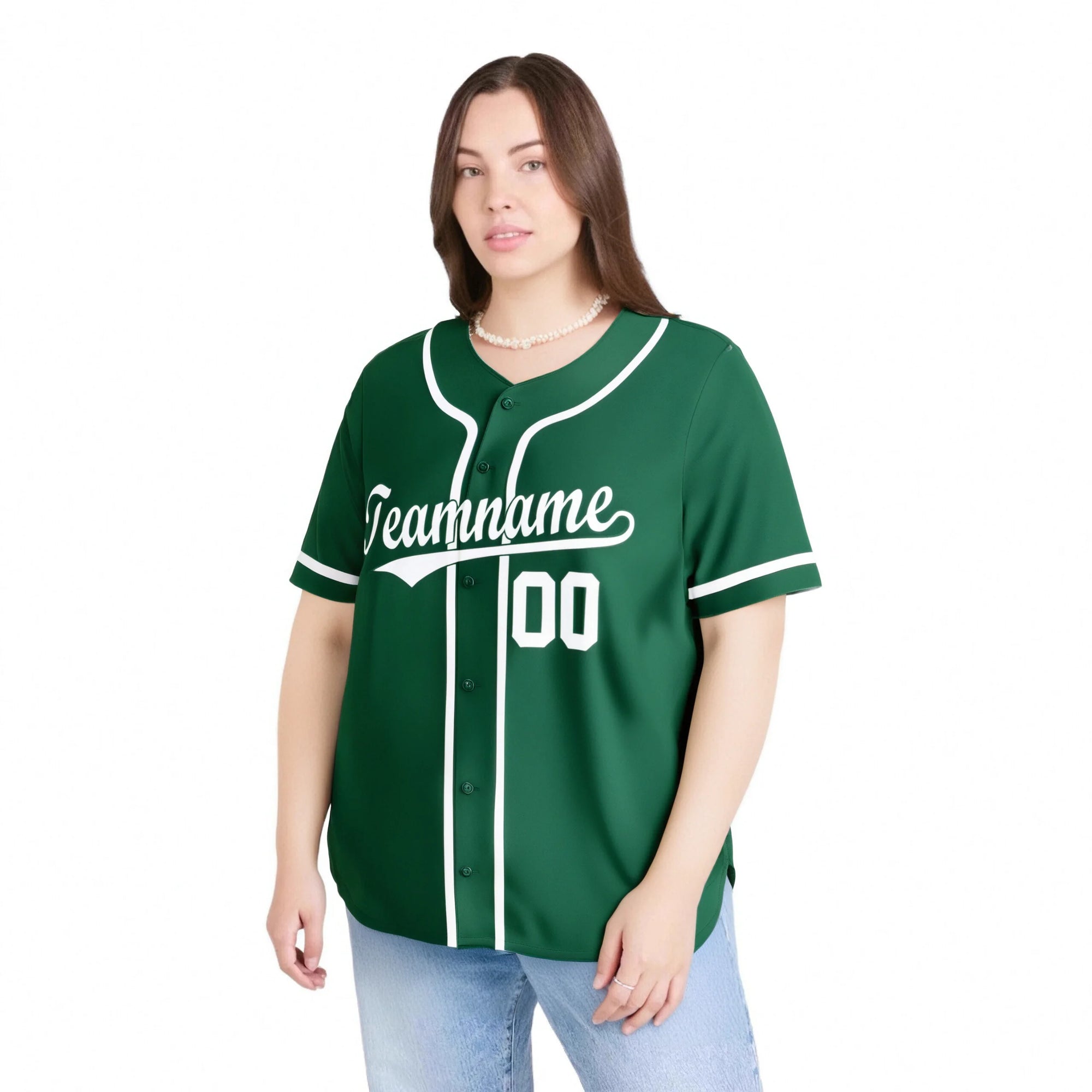 Custom Kelly Green White Classic Style Authentic Baseball Jersey