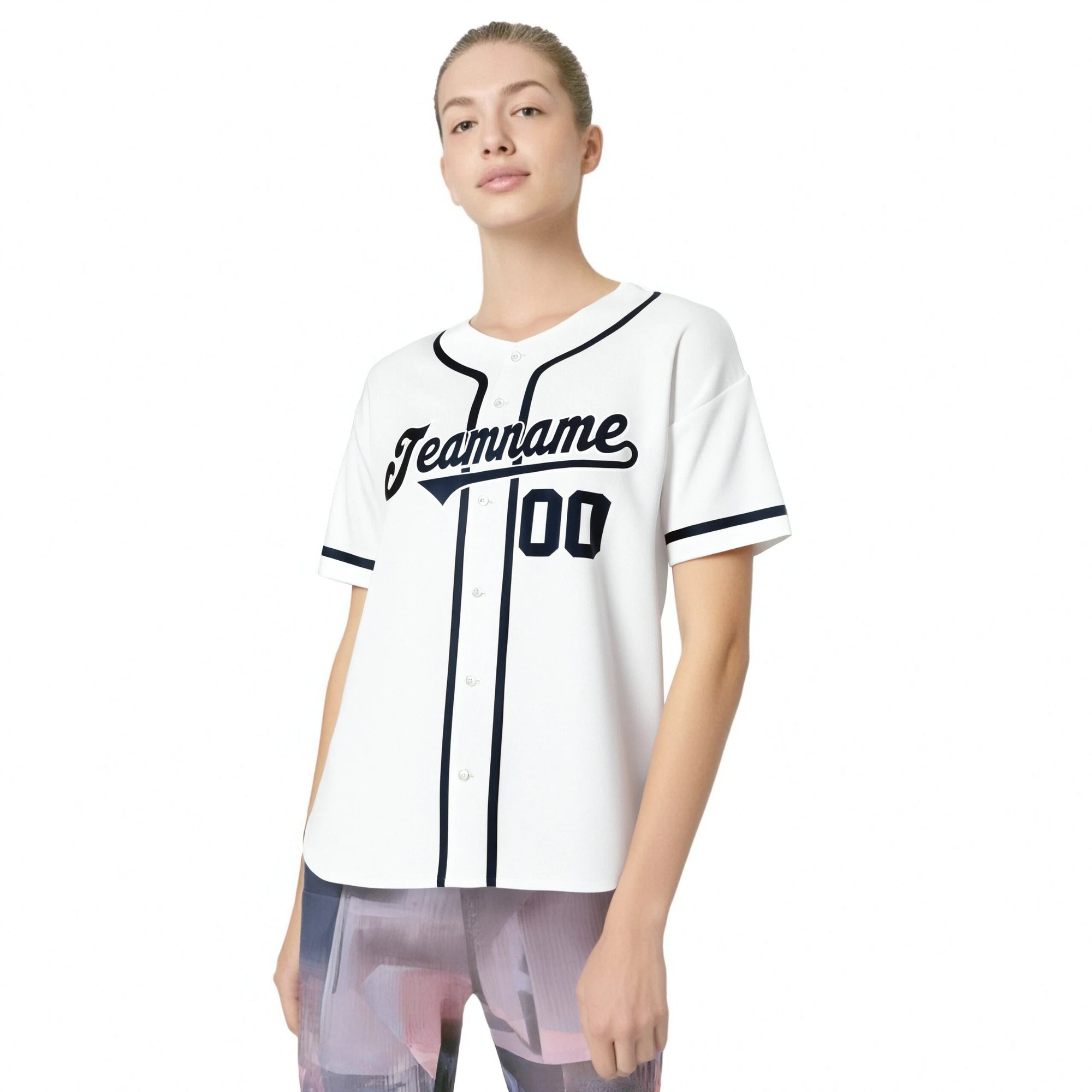 Custom White Black Classic Style Authentic Baseball Jersey