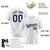 Custom White Navy Pinstripe Authentic Baseball Jersey