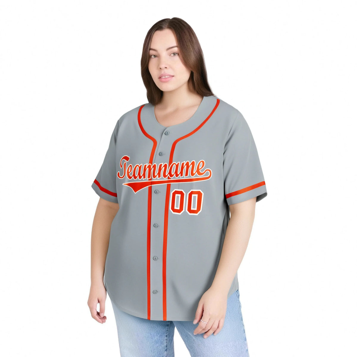 Custom Gray Orange Classic Style Authentic Baseball Jersey