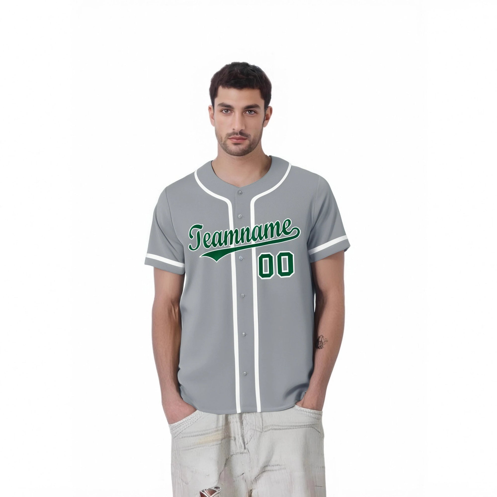 Custom Gray White Classic Style Authentic Baseball Jersey