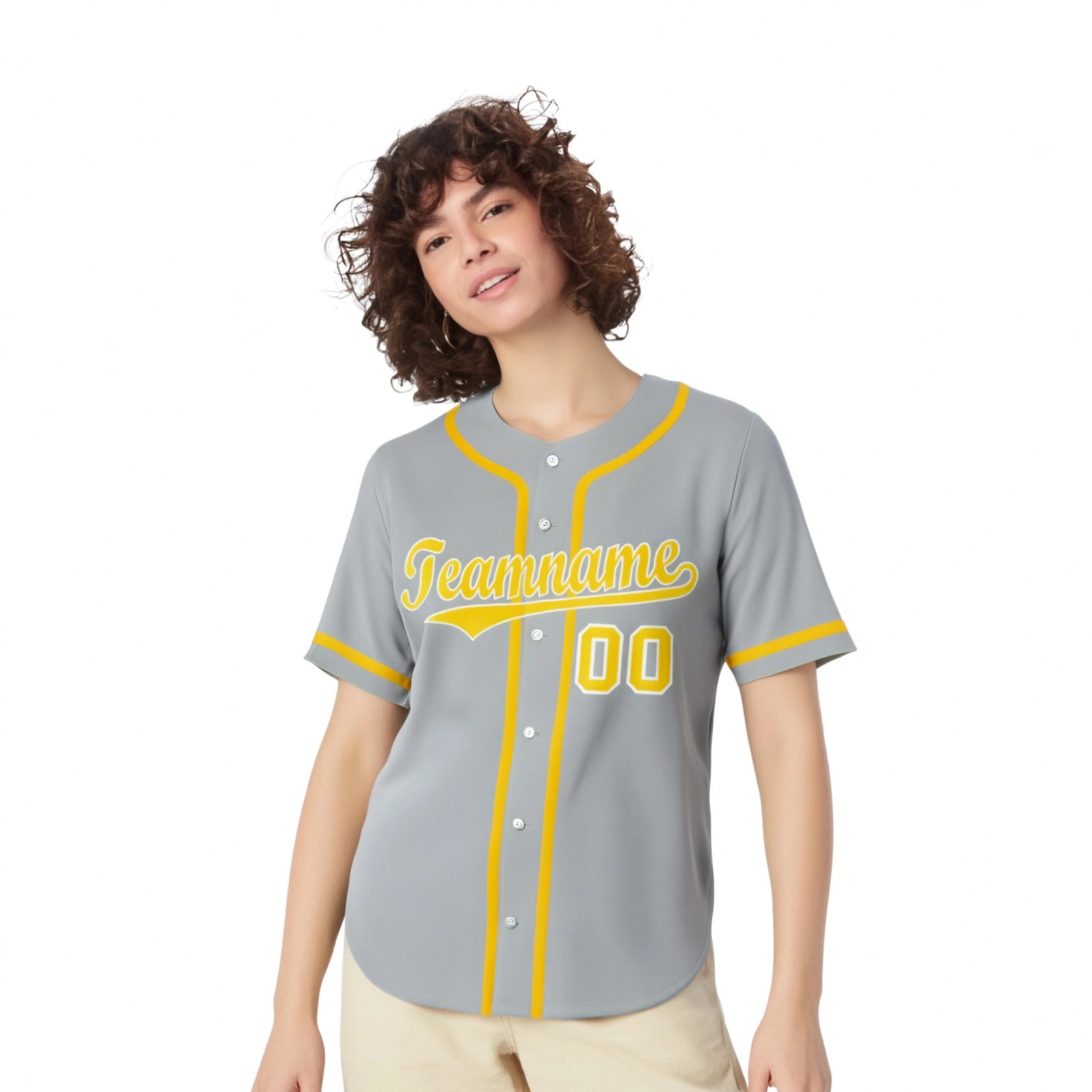 Custom Gray Gold-White Classic Style Authentic Baseball Jersey