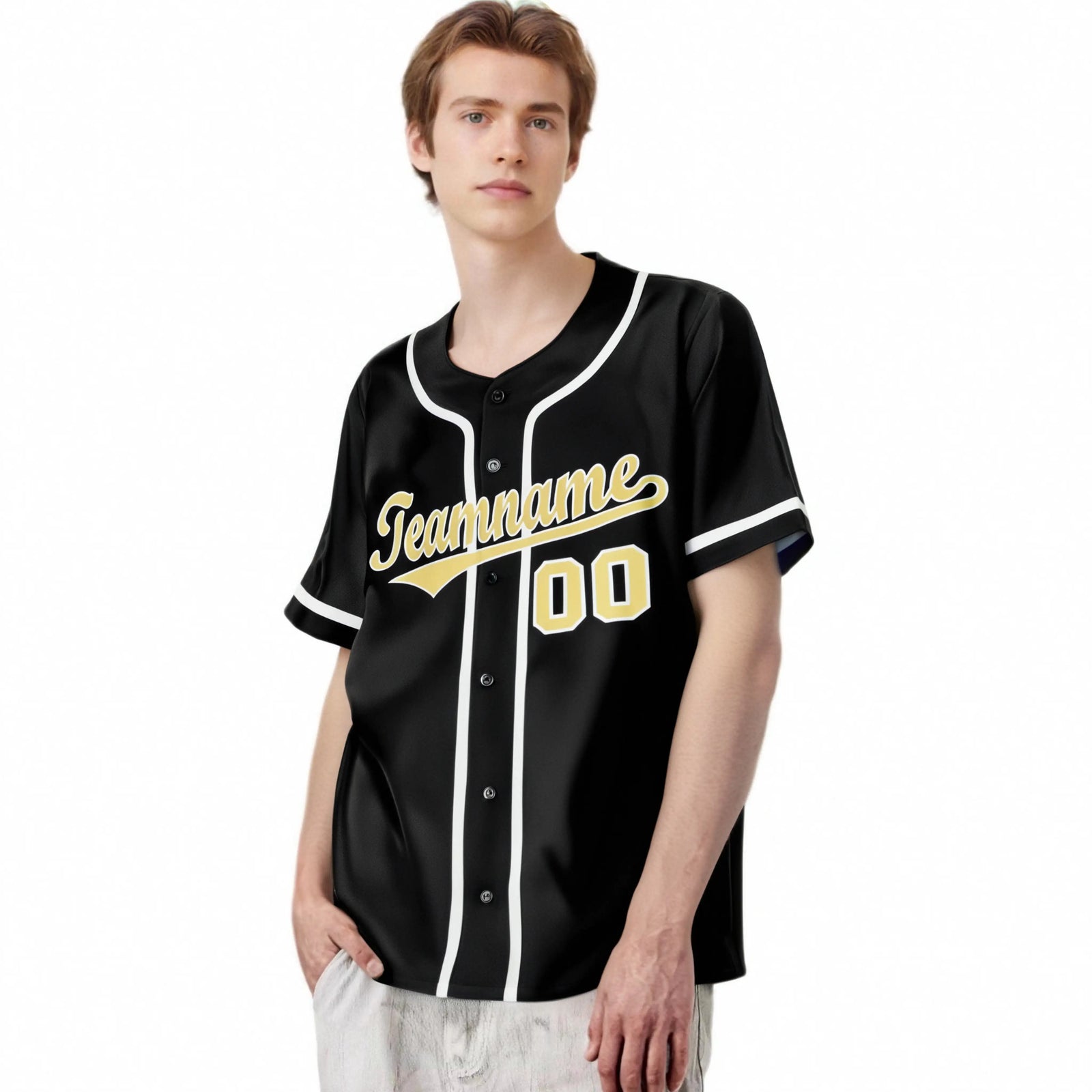 Custom Black White Classic Style Authentic Baseball Jersey