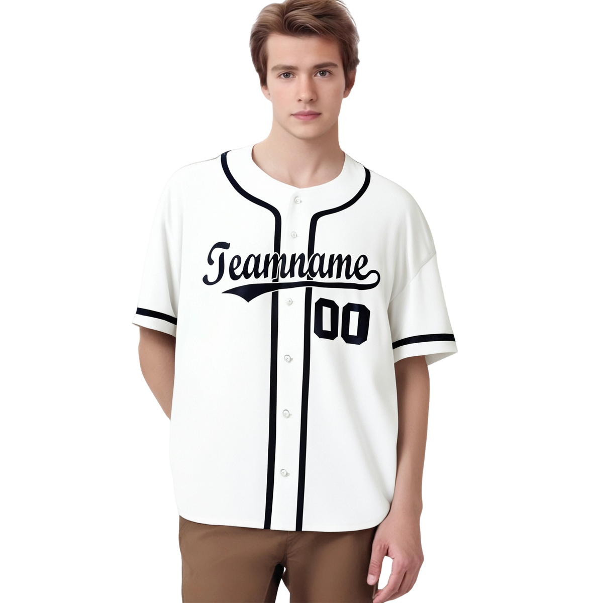 Custom White Navy Classic Style Authentic Baseball Jersey
