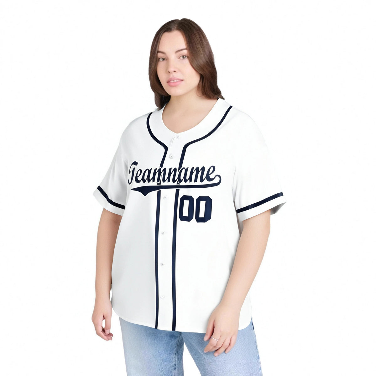 Custom White Navy Classic Style Authentic Baseball Jersey