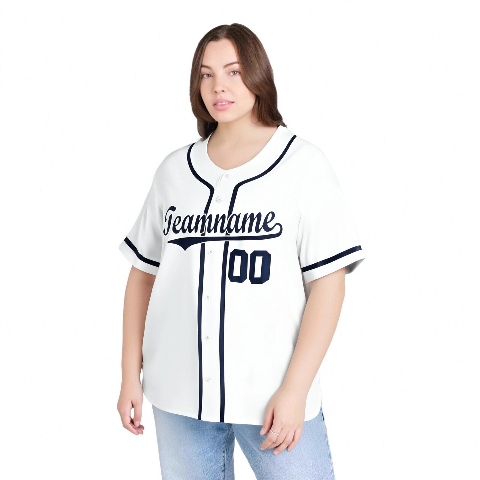 Custom White Navy Classic Style Authentic Baseball Jersey