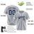 Custom Gray White Classic Style Authentic Baseball Jersey