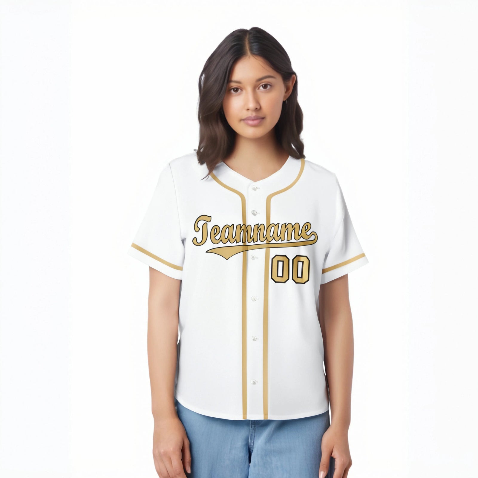 Custom White Khaki Classic Style Authentic Baseball Jersey