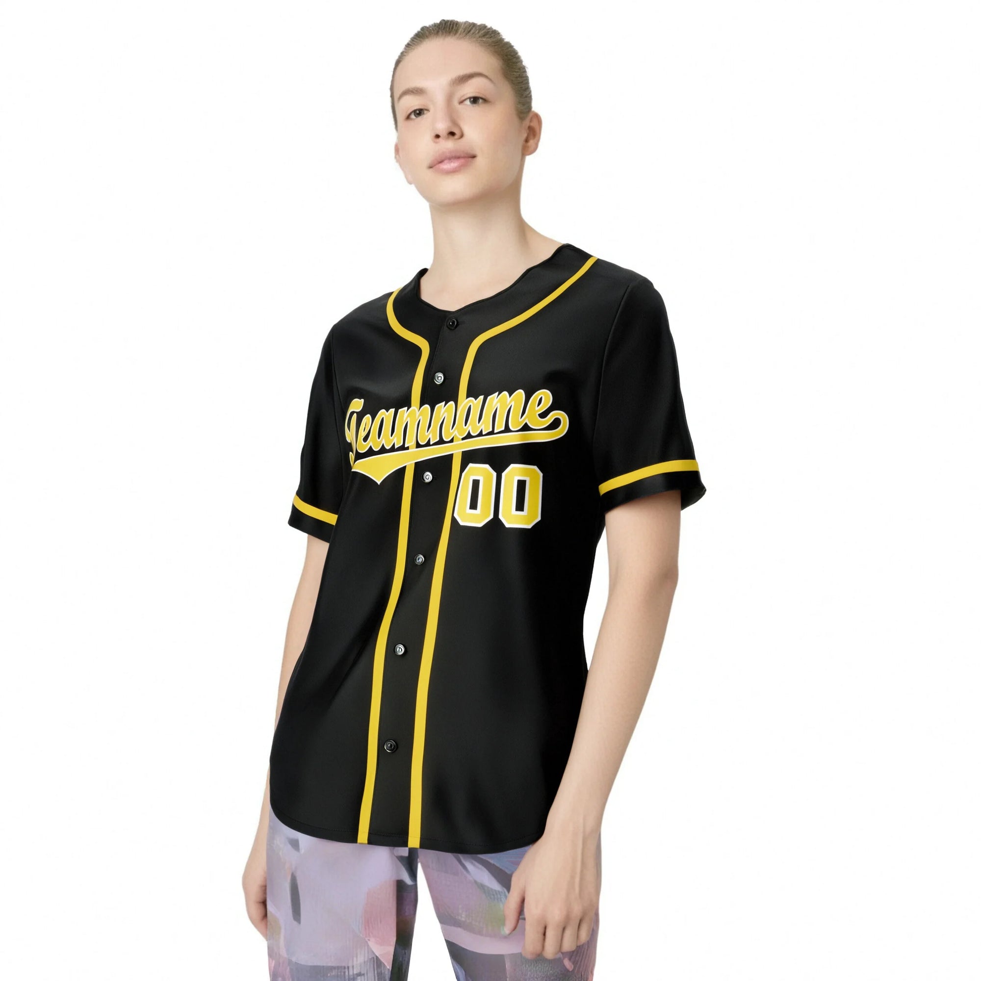 Custom Black Gold Classic Style Authentic Baseball Jersey