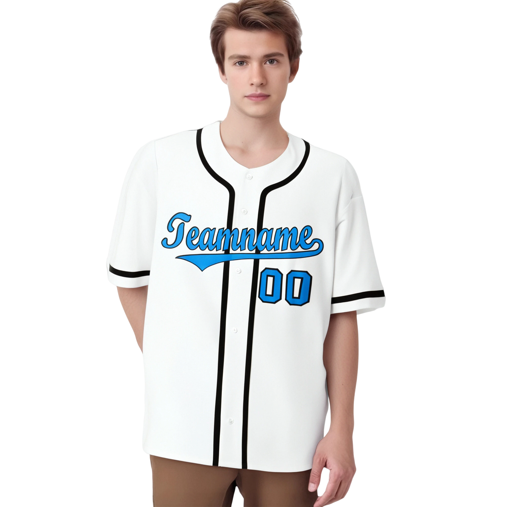 Custom White Black Classic Style Authentic Baseball Jersey