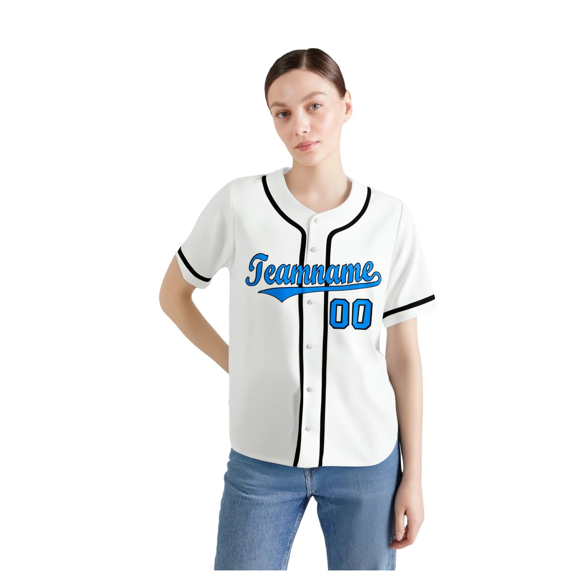 Custom White Black Classic Style Authentic Baseball Jersey