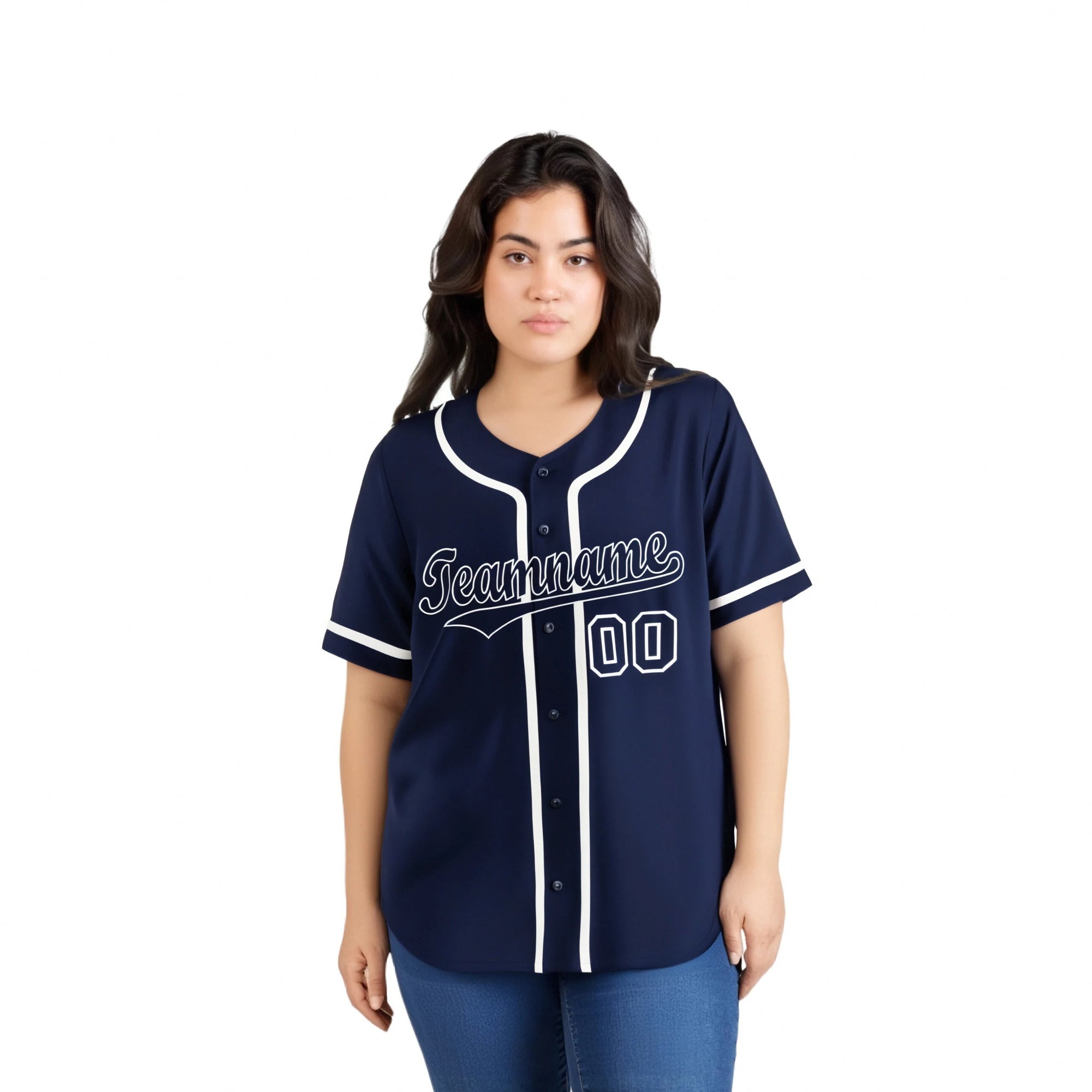 Custom Navy White Classic Style Authentic Baseball Jersey