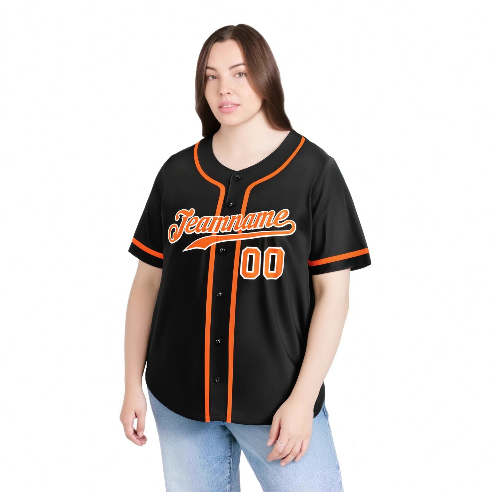 Custom Black Orange Classic Style Authentic Baseball Jersey