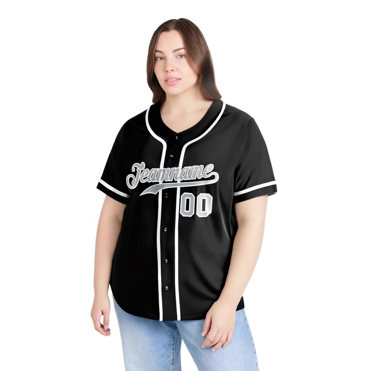 Custom Black Gray-White Classic Style Authentic Baseball Jersey