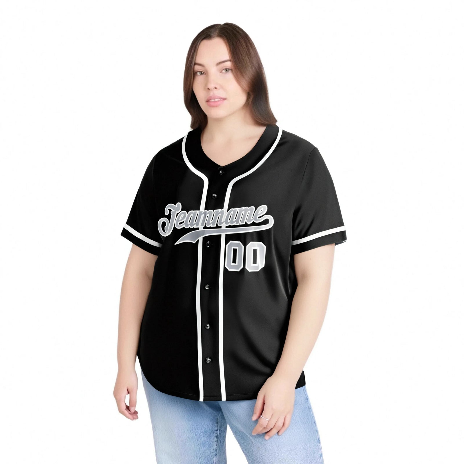Custom Black Gray-White Classic Style Authentic Baseball Jersey