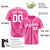 Custom Pink White Classic Style Authentic Baseball Jersey