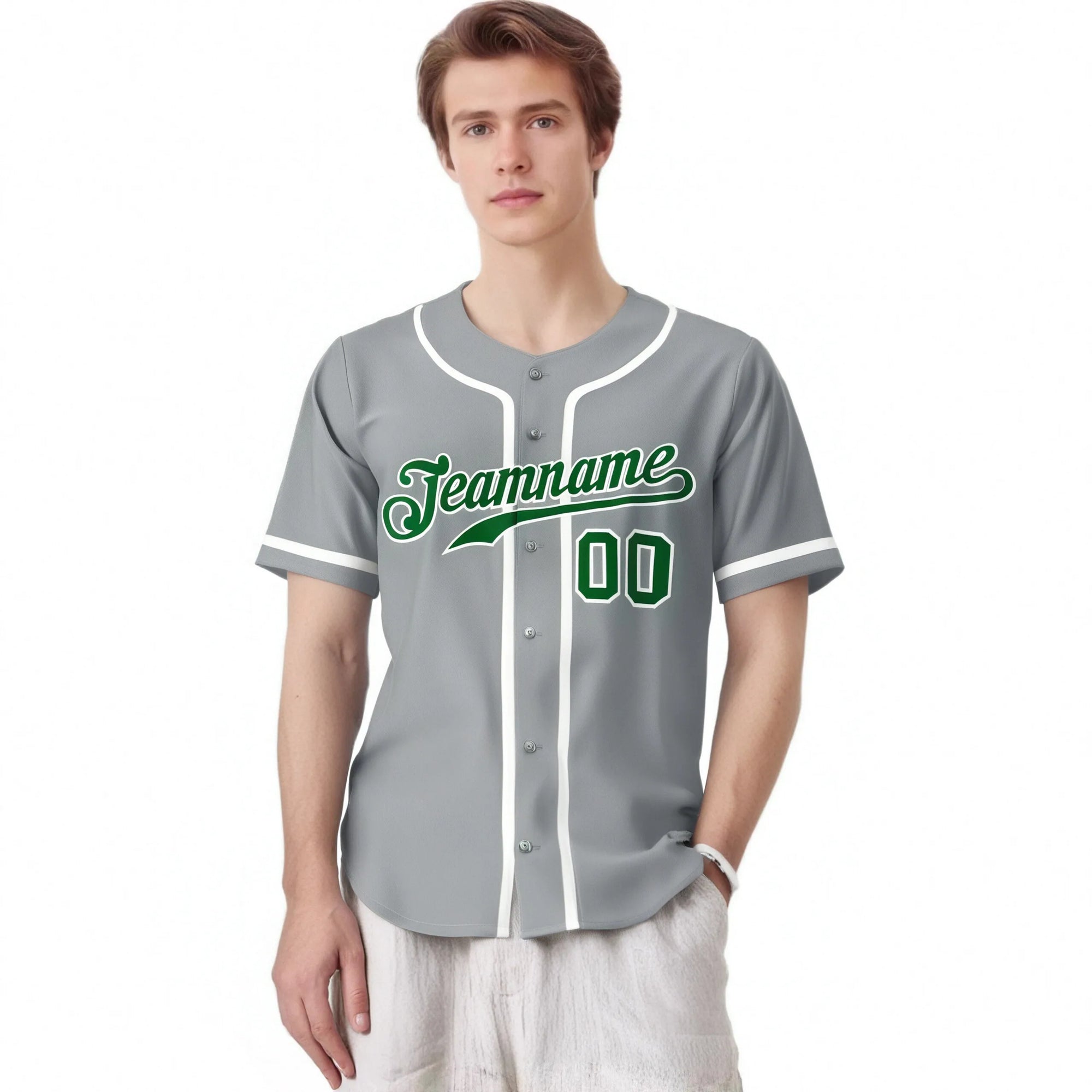 Custom Gray White Classic Style Authentic Baseball Jersey