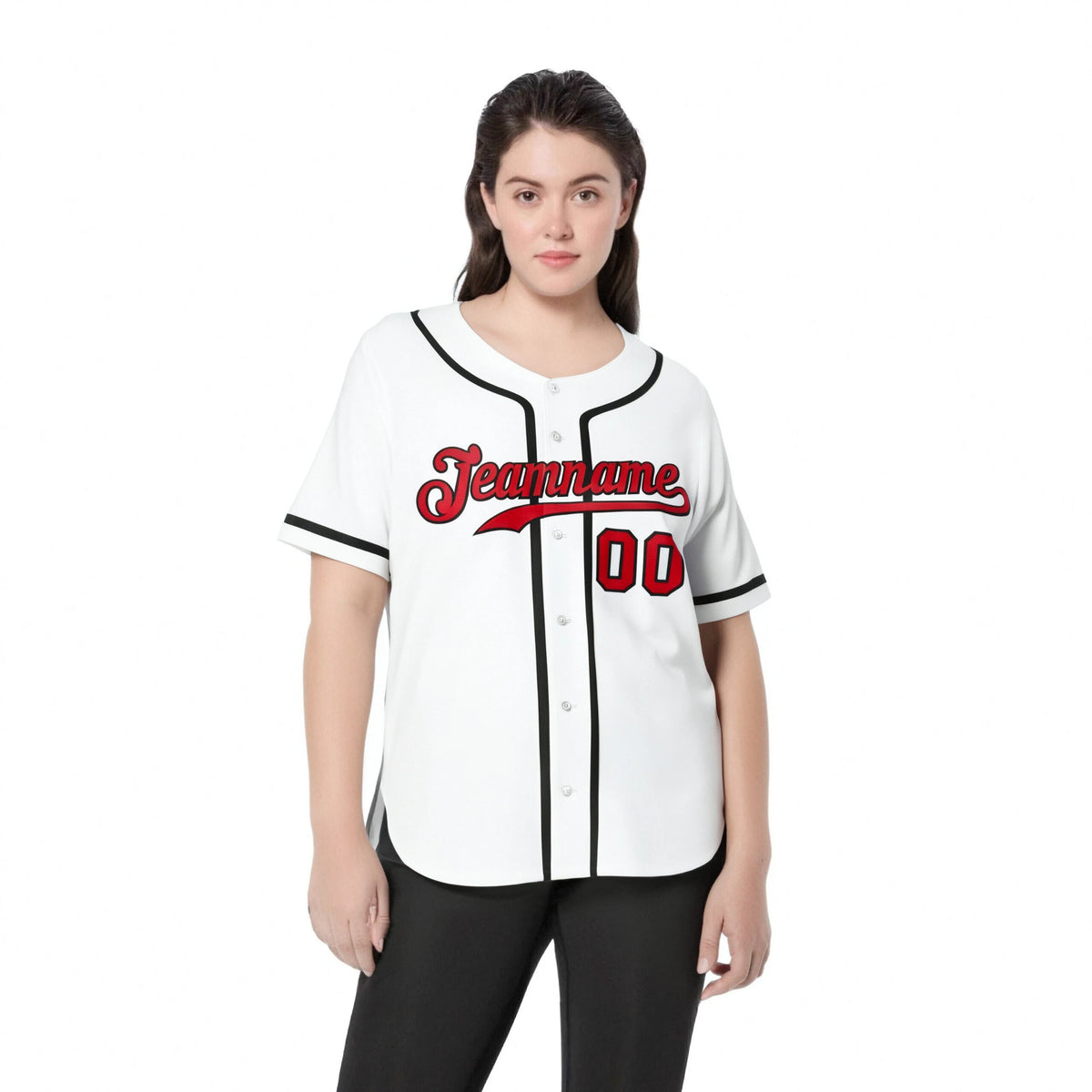 Custom White Red-Black Classic Style Authentic Baseball Jersey