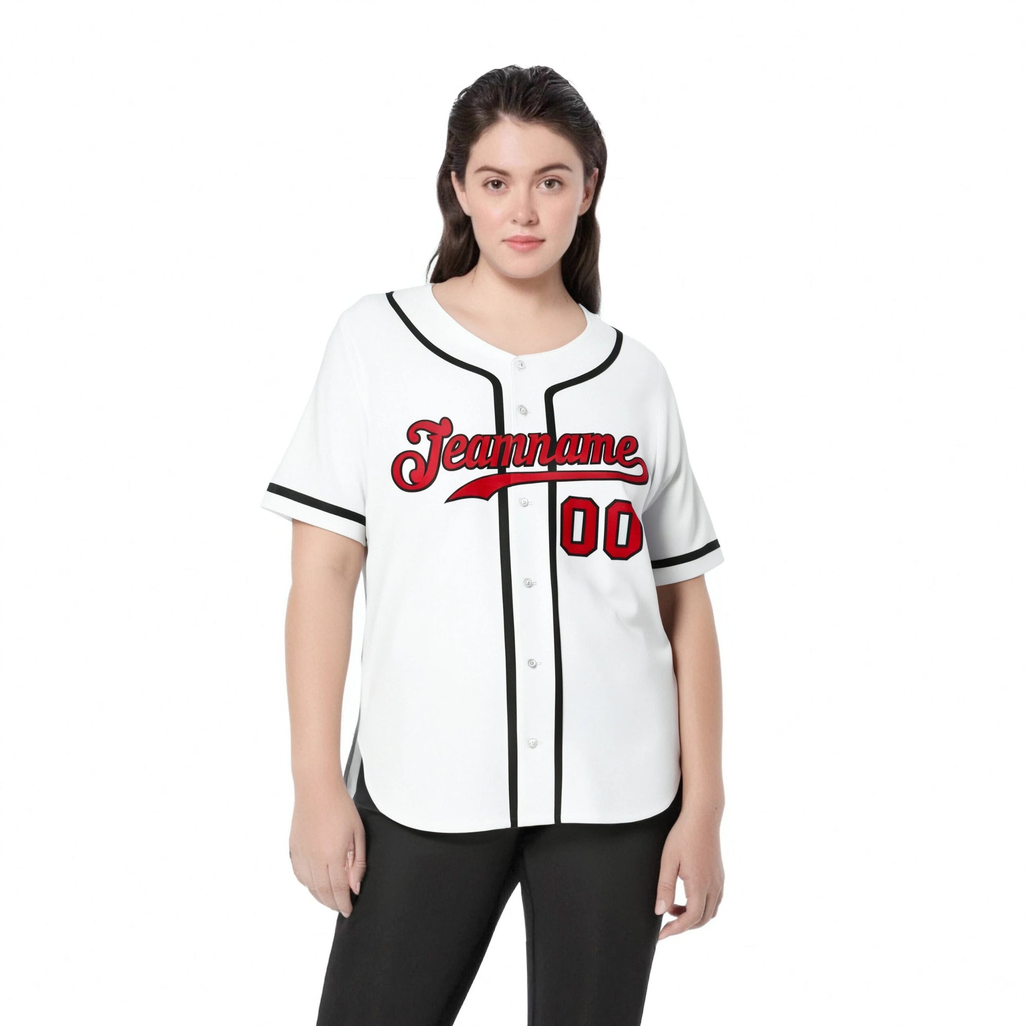 Custom White Red-Black Classic Style Authentic Baseball Jersey