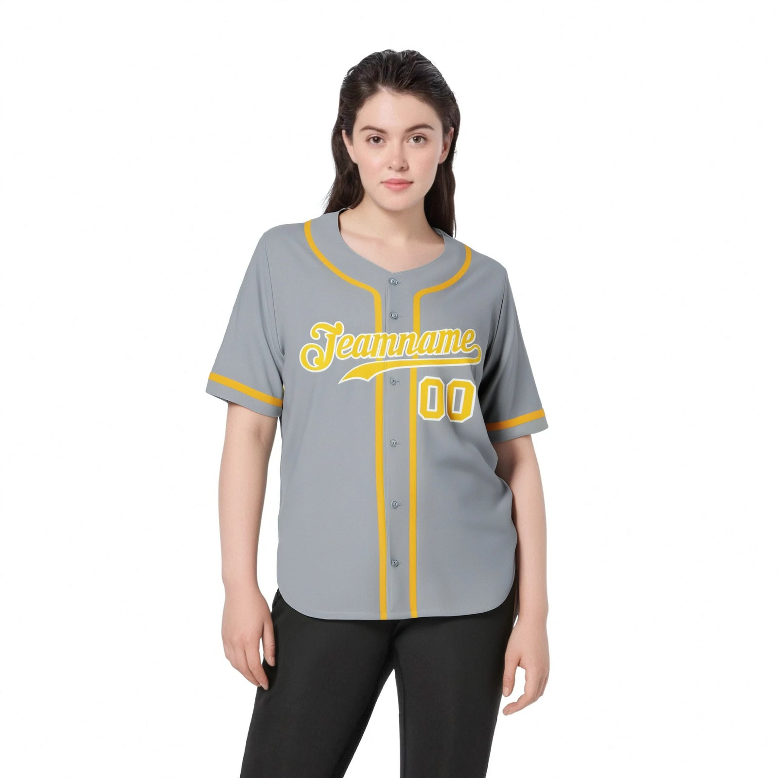 Custom Gray Gold-White Classic Style Authentic Baseball Jersey