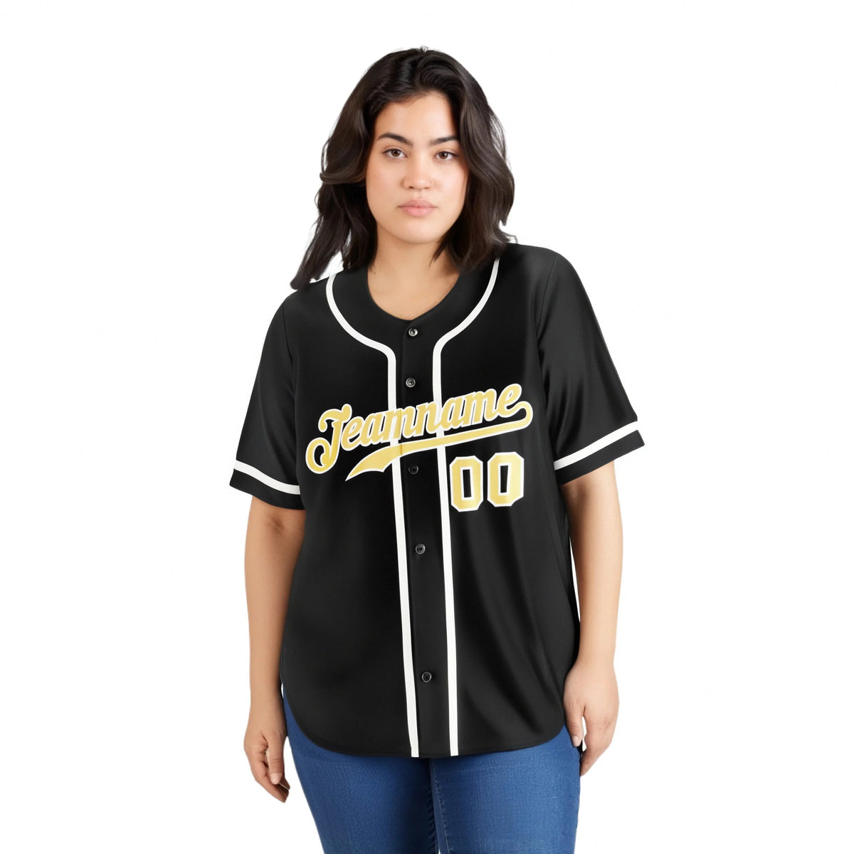 Custom Black White Classic Style Authentic Baseball Jersey
