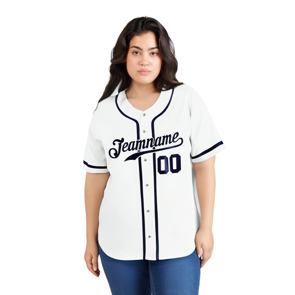 Custom White Navy Classic Style Authentic Baseball Jersey