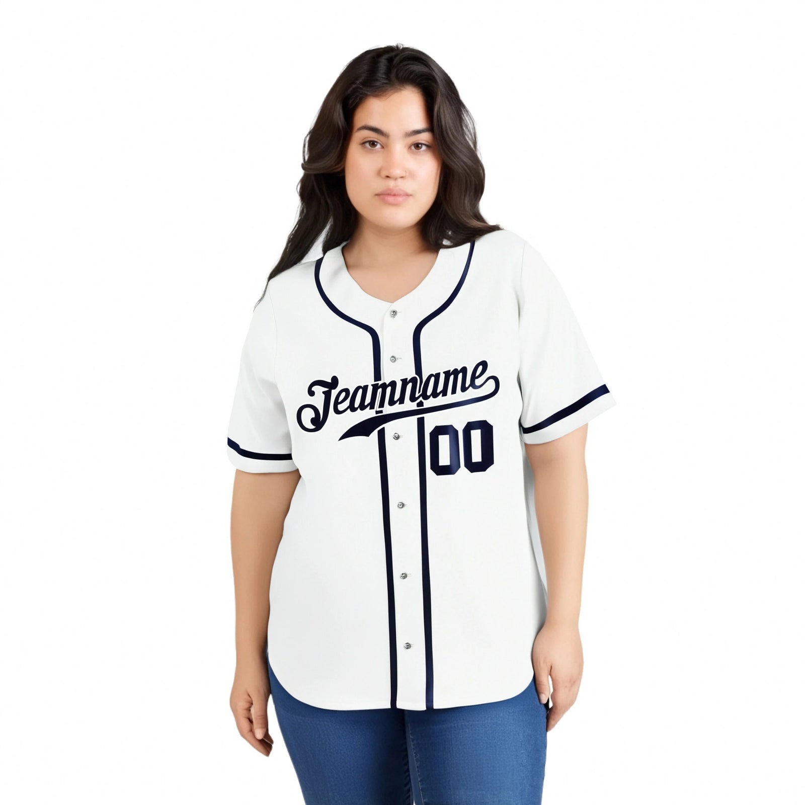 Custom White Navy Classic Style Authentic Baseball Jersey