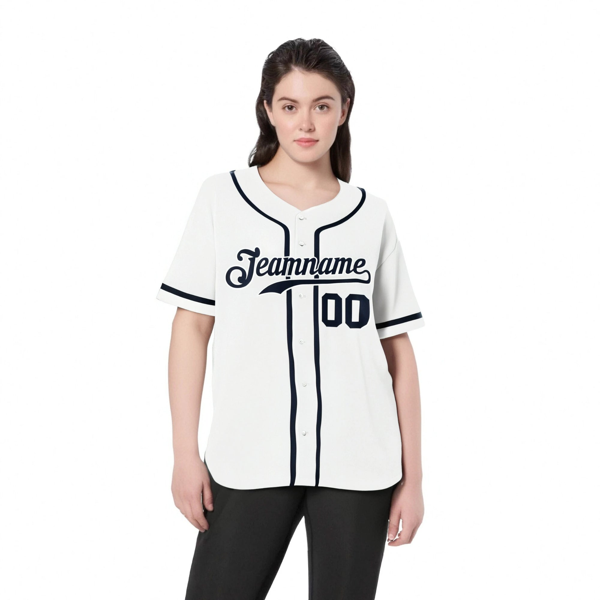 Custom White Navy Classic Style Authentic Baseball Jersey