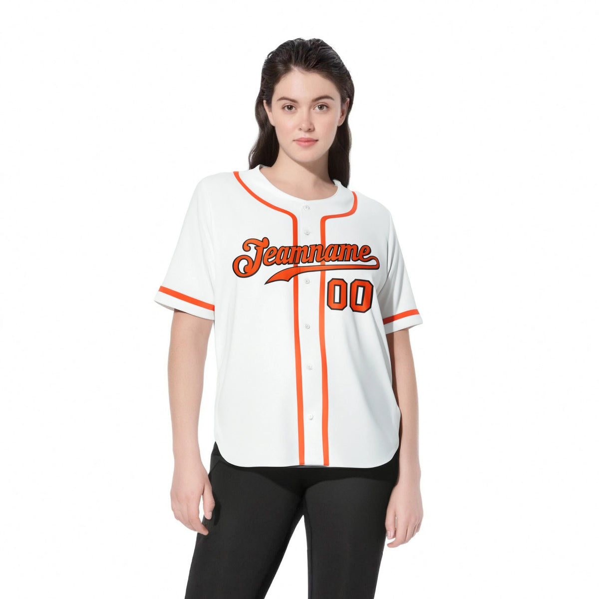 Custom White Orange Classic Style Authentic Baseball Jersey