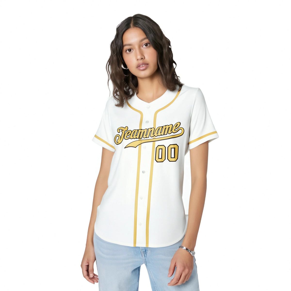 Custom White Khaki Classic Style Authentic Baseball Jersey