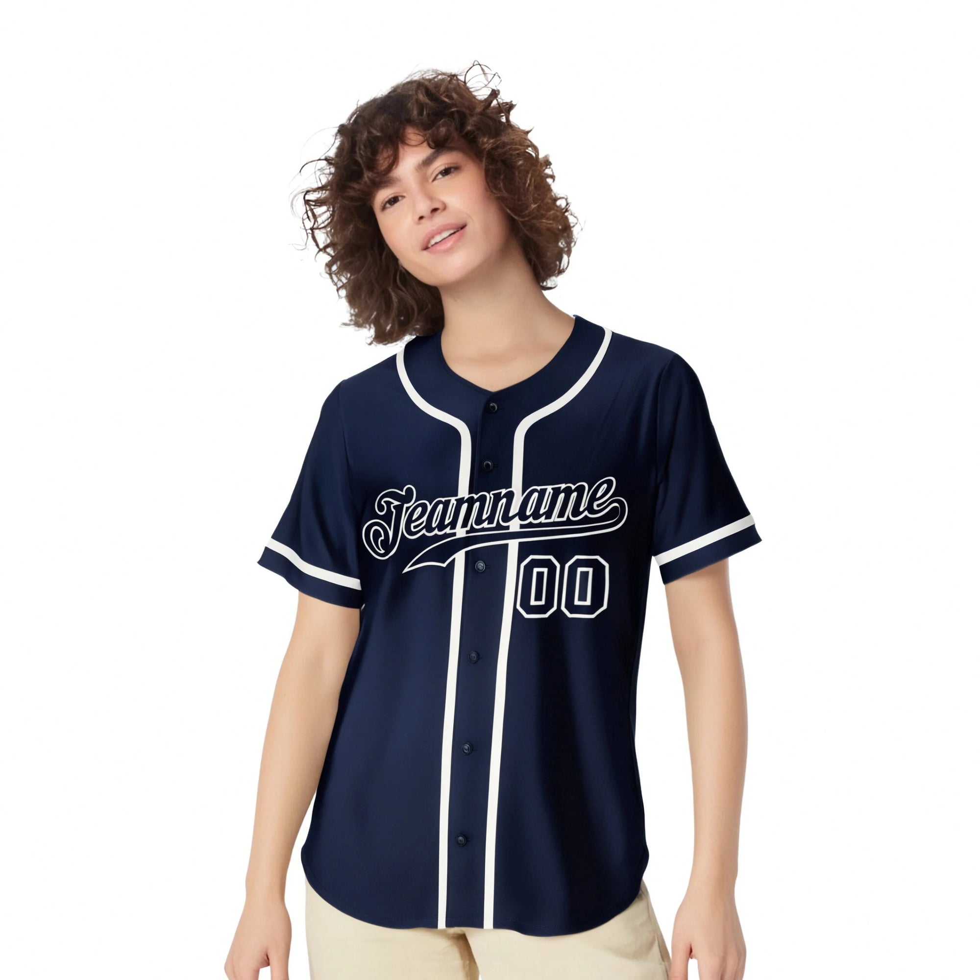 Custom Navy White Classic Style Authentic Baseball Jersey