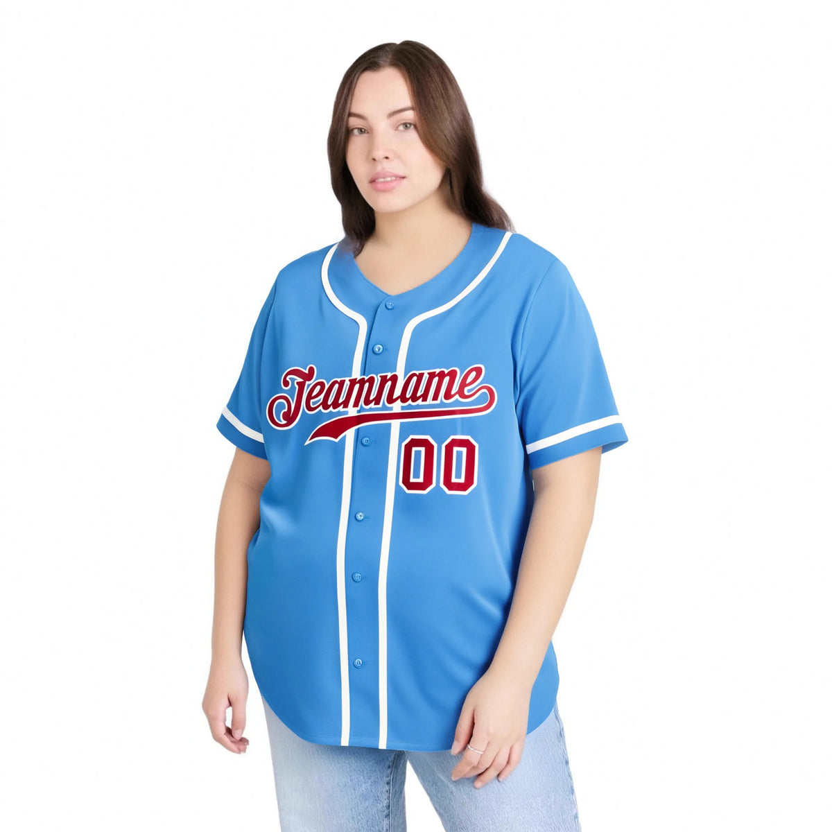 Custom Powder Blue White Classic Style Authentic Baseball Jersey