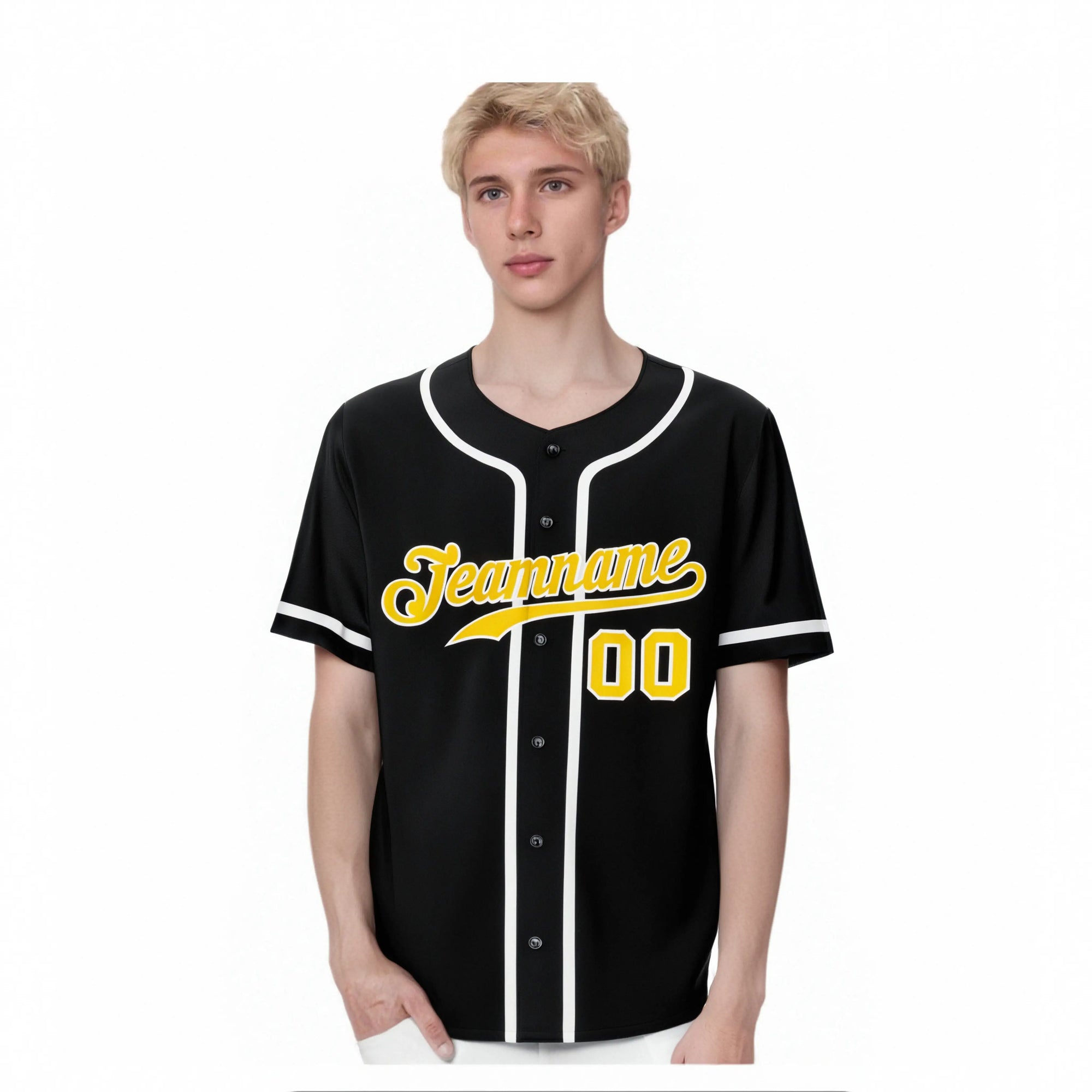 Custom Black White Classic Style Authentic Baseball Jersey