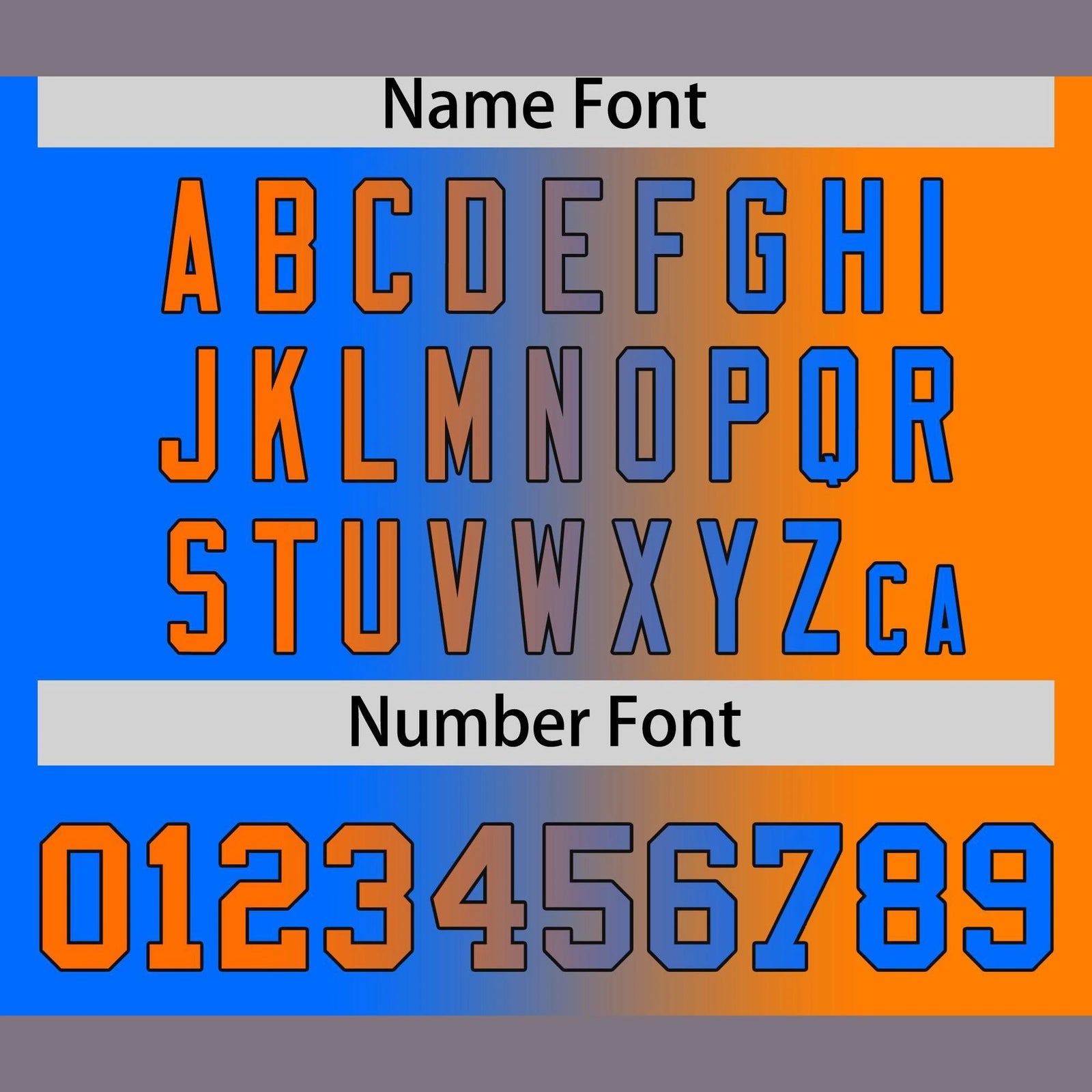 Custom Orange Blue Gradient Style Authentic Baseball Jersey