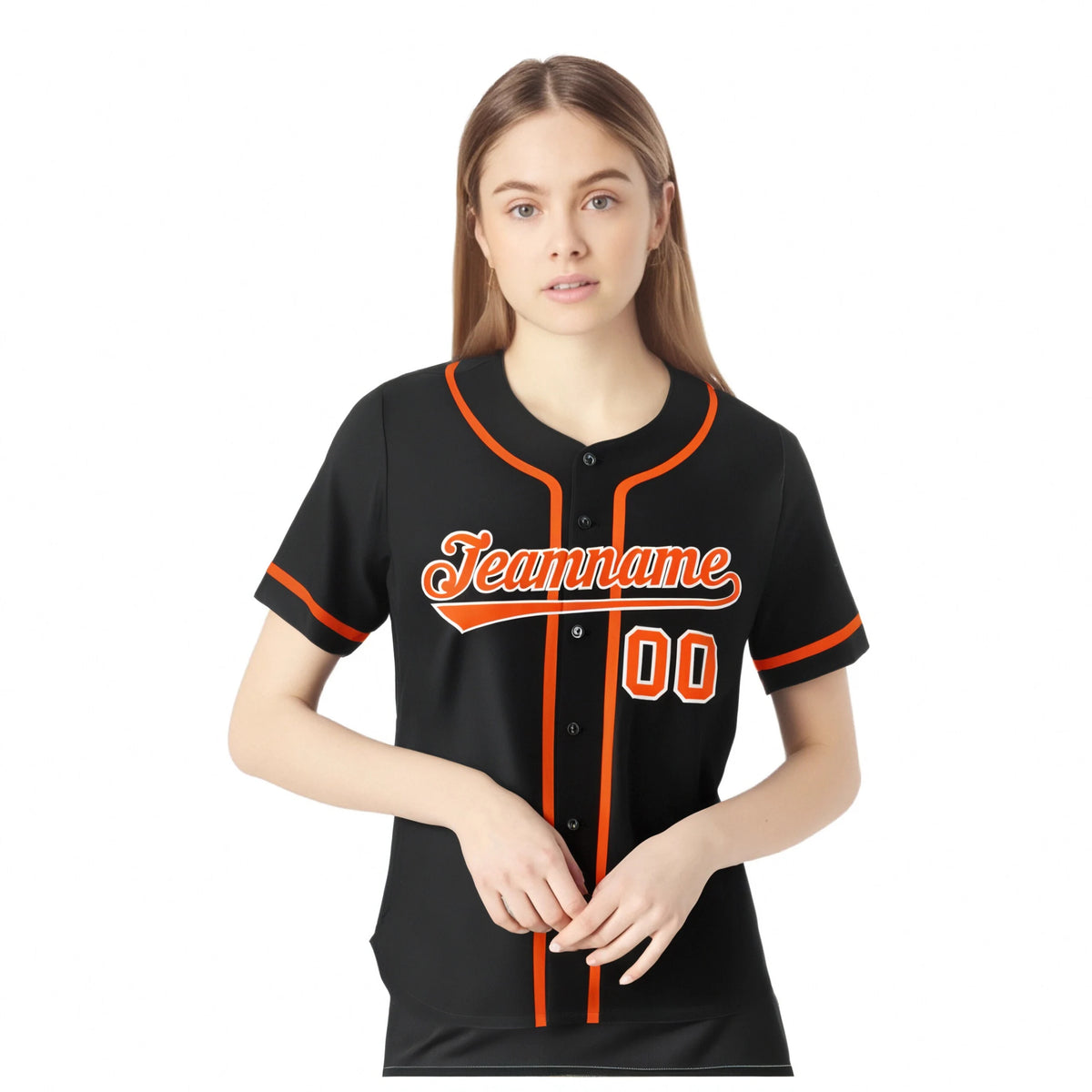 Custom Black Orange Classic Style Authentic Baseball Jersey