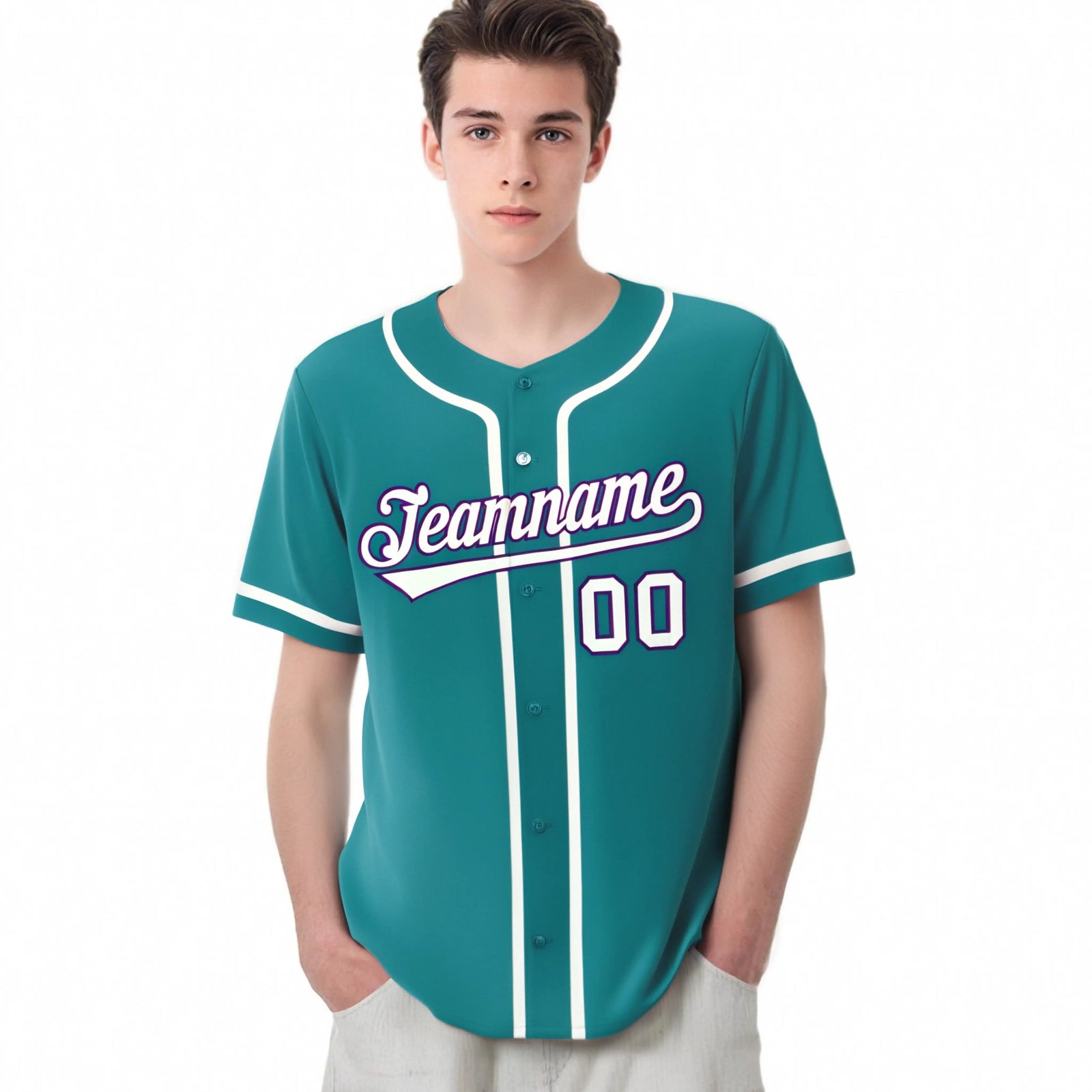 Custom Aqua White Classic Style Authentic Baseball Jersey