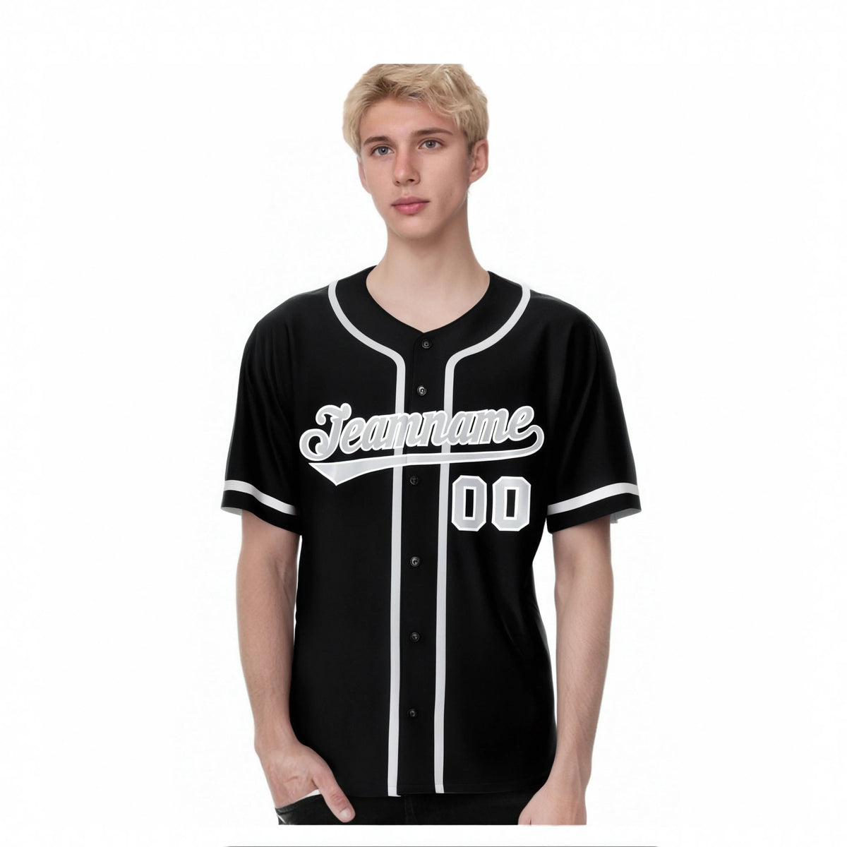 Custom Black Gray-White Classic Style Authentic Baseball Jersey