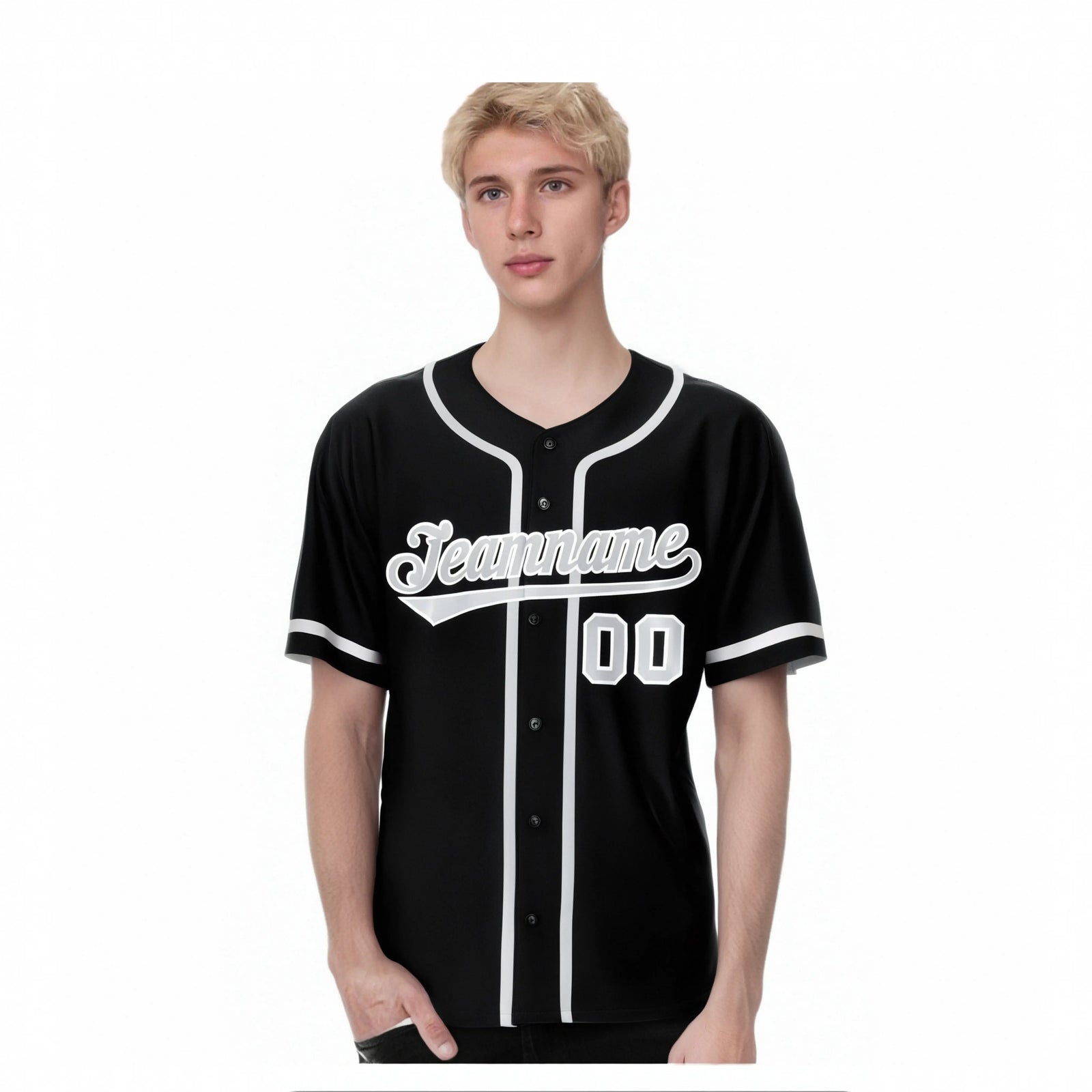 Custom Black Gray Classic Style Authentic Baseball Jersey