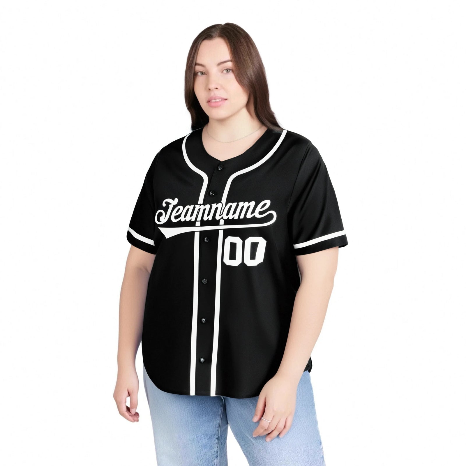 Custom Black White Classic Style Authentic Baseball Jersey