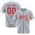 Custom Gray Red-White Classic Style Authentic Baseball Jersey