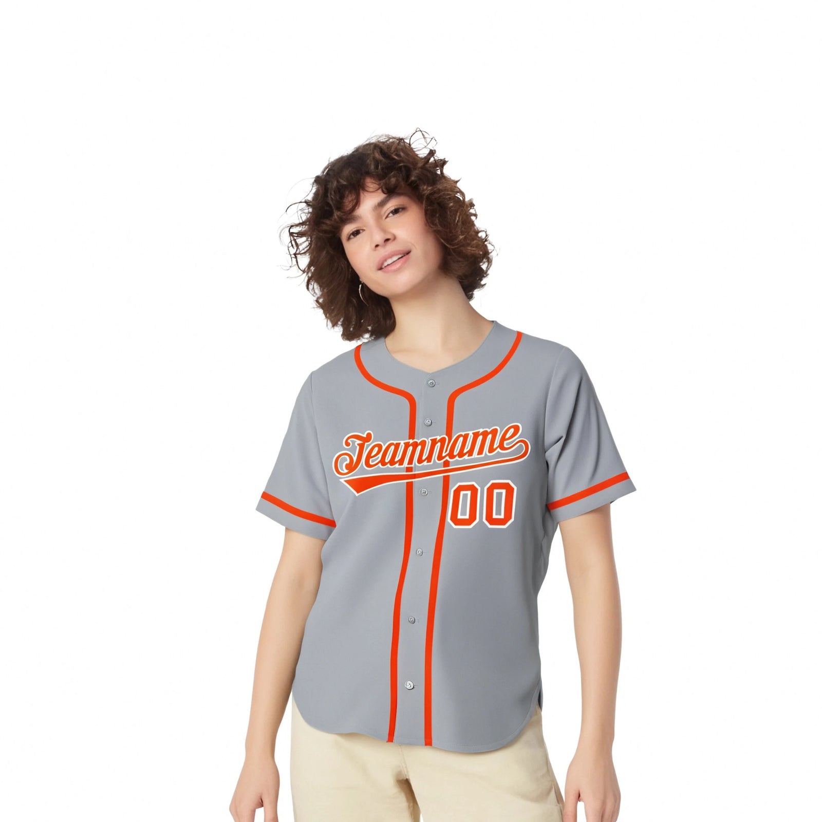 Custom Gray Orange Classic Style Authentic Baseball Jersey